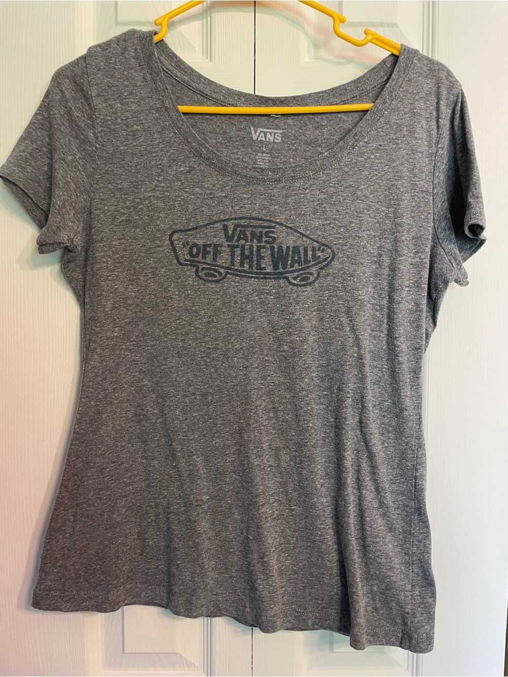 Vans Women's Heather Gray 'Off The Wall' Scoop Neck Tee